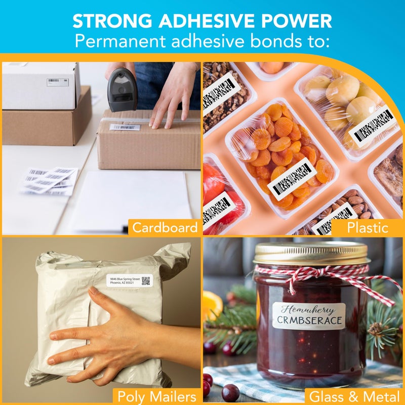 Shop4Mailers 80-Up White Permanent Self Adhesive Shipping Labels Â½â€ x 1 Â¾" Easy Peel Stickers for Laser & Inkjet Printers ~ 100 Sheets, 8000 Labels - Image 5